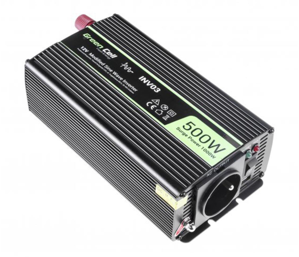 Green Cell Przetwornica 12V/230V 500W/1000W Mod sinus INV03DE - 548209 - zdjęcie